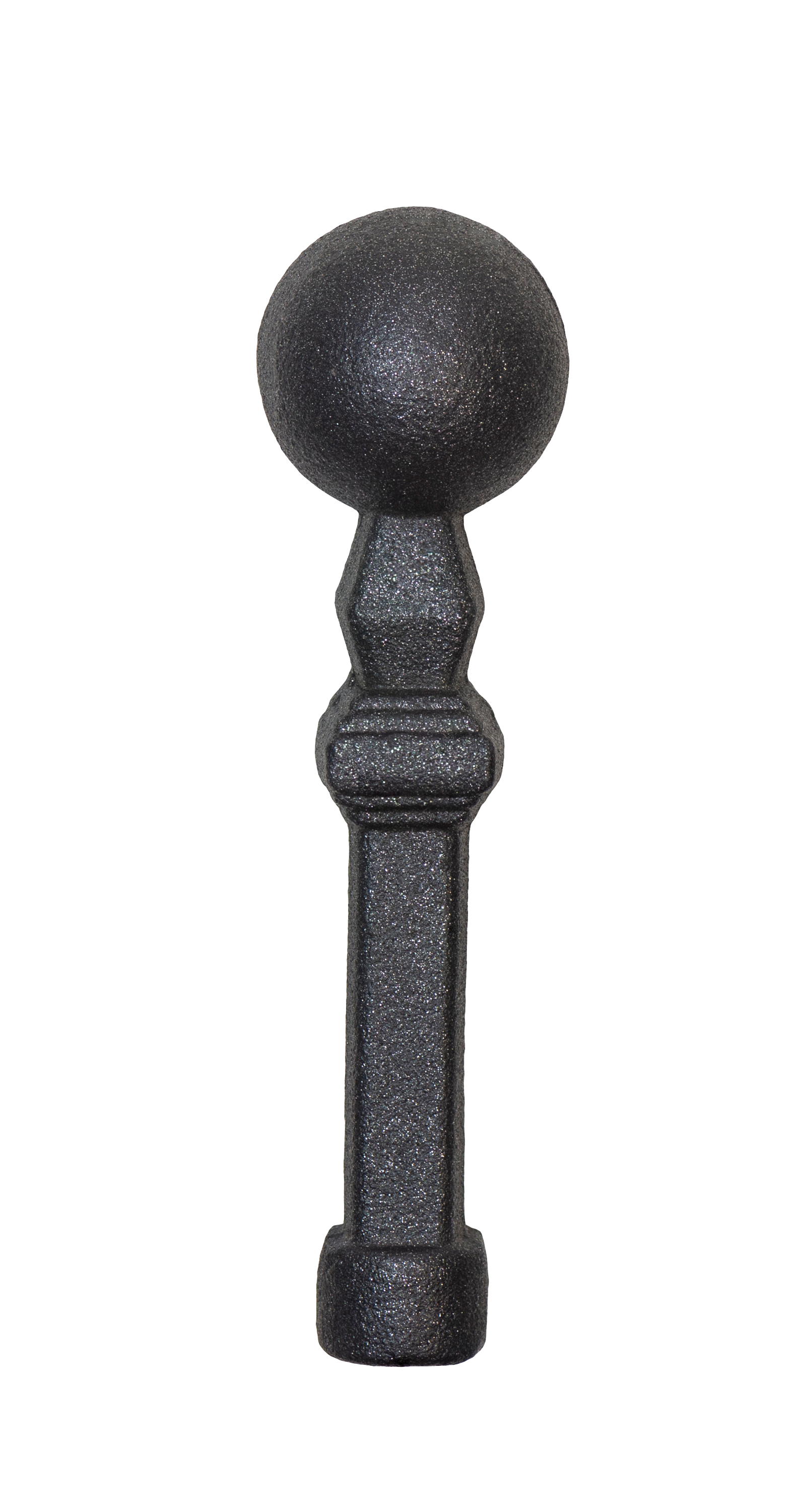 Zierspitze Kugelstab in pulverbeschichtet anthrazit