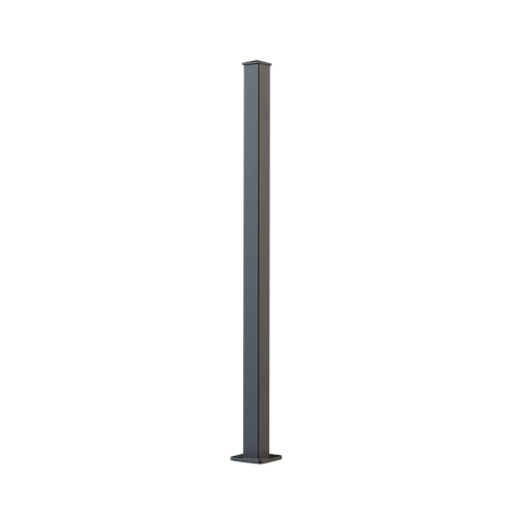 Pfosten zum Aufschrauben für Gartentore | Pulverbeschichtet anthrazit