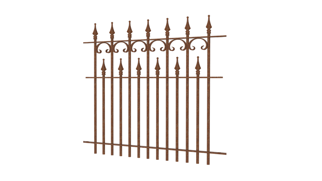 Zaun Lugano 96cm als 3D-Modell | Unbeschichtet Zaun Lugano 96cm als 3D-Modell | Unbeschichtet