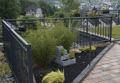 Geländer Ancona auf Terasse | Pulverbeschichtet Anthrazit