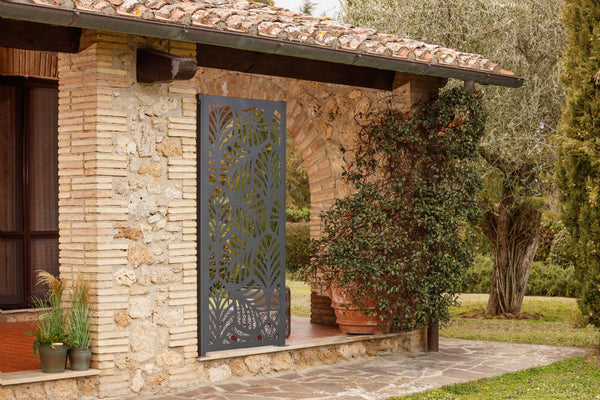 Sichtschutz Piave montiert | Pulverbeschichtet Anthrazit