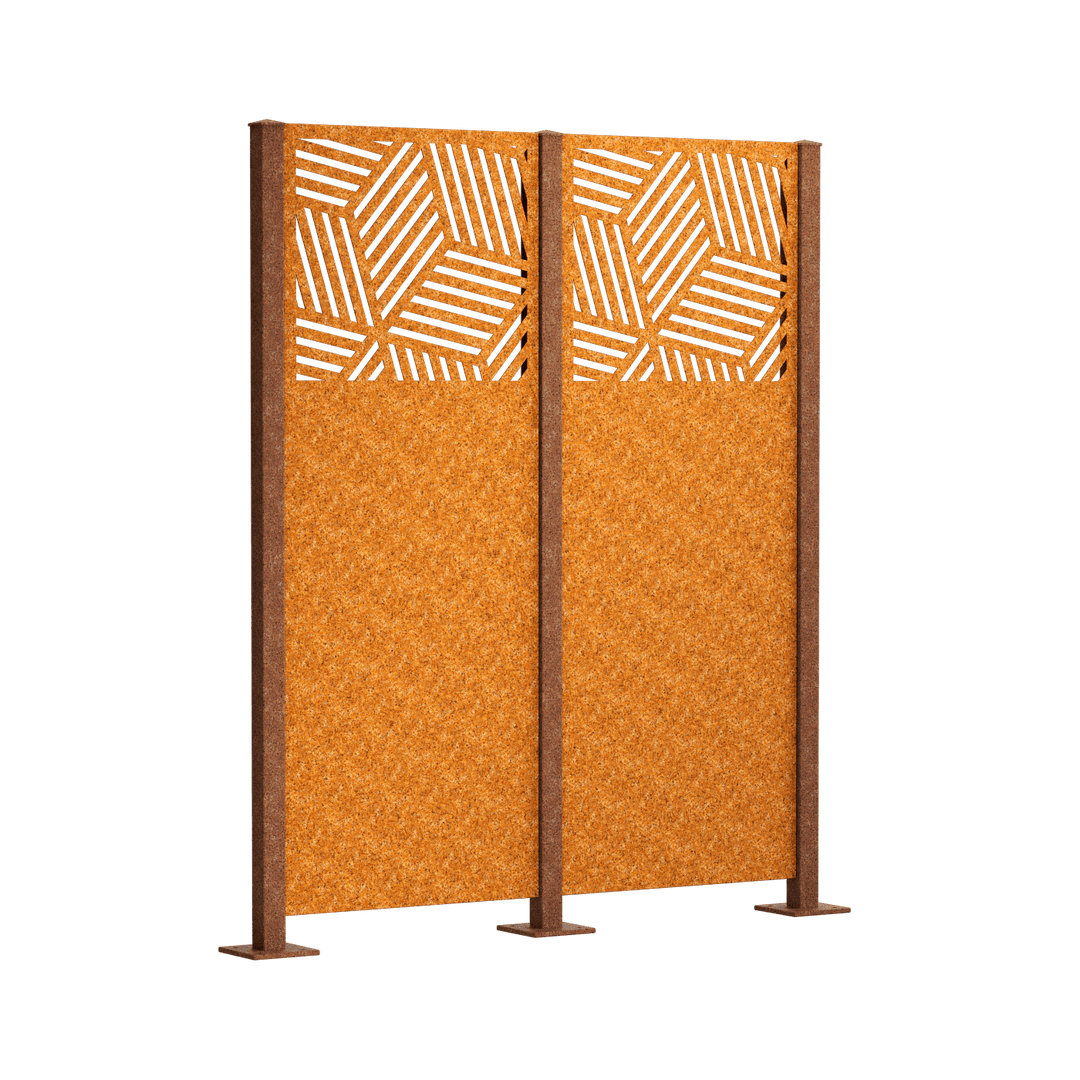 Metallsichtschutz Rienza 2er Set zum Aufschrauben Modell | Cortenstahl Metallsichtschutz Rienza 2er Set zum Aufschrauben Modell | Cortenstahl