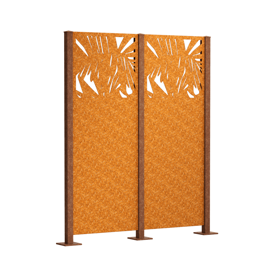 Metallsichtschutz Taro 2er Set zum Einbetonieren Modell | Cortenstahl Metallsichtschutz Taro 2er Set zum Einbetonieren Modell | Cortenstahl