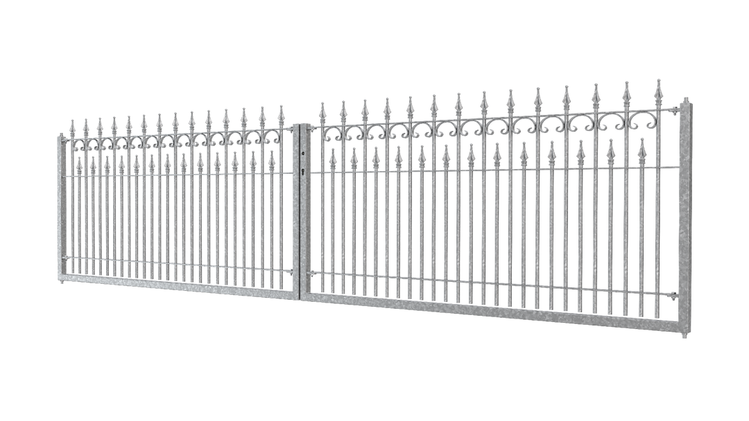 Zweiflügeliges Tor Lugano als 3D Modell | Feuerverzinkt Zweiflügeliges Tor Lugano als 3D Modell | Feuerverzinkt