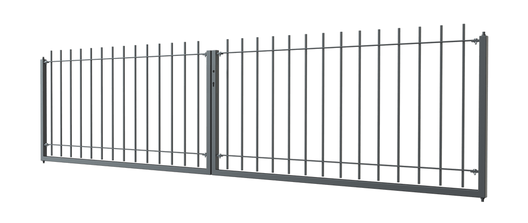 Zweiflügeliges Tor Padua als 3D Modell | Pulverbeschichtet anthrazit Zweiflügeliges Tor Padua als 3D Modell | Pulverbeschichtet anthrazit