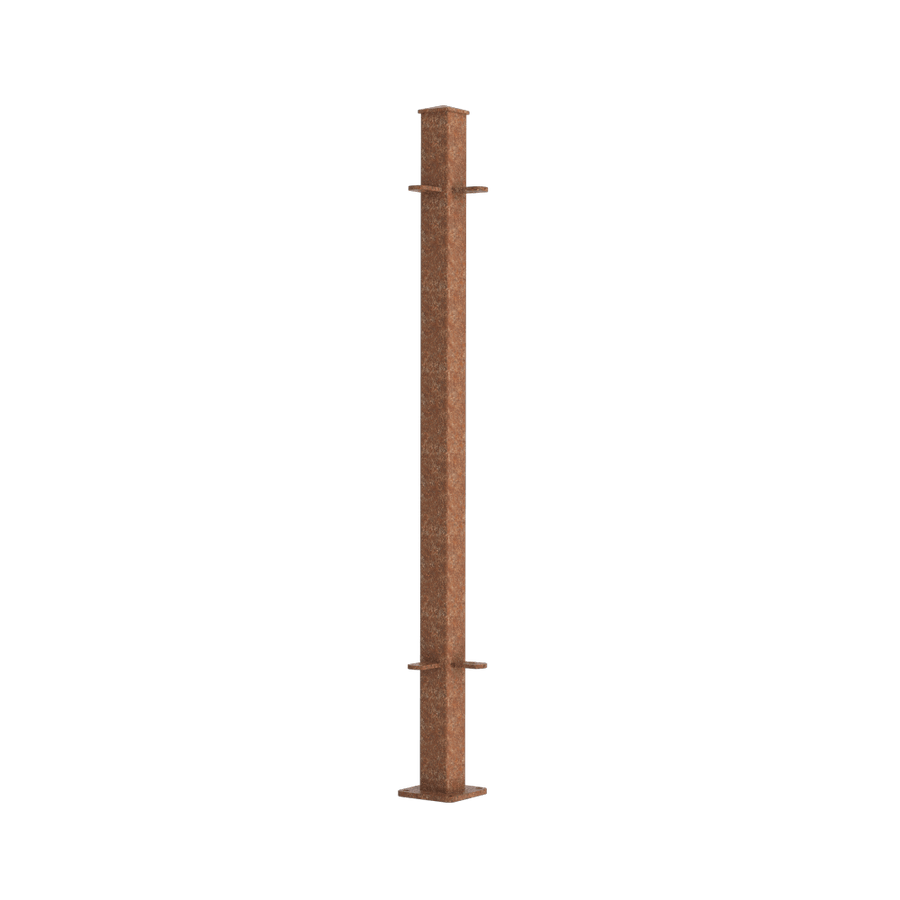 Eckpfosten für Geländer zum Aufschrauben | Unbeschichtet