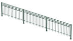 Geländer Belluno als 3D-Modell | Pulverbeschichtet Sonderfarbe RAL 6005 Moosgrün
