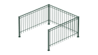 Geländer Ancona als 3D-Modell | Pulverbeschichtet Sonderfarbe RAL 6005 Moosgrün
