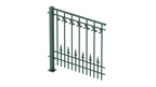 Geländer Lucca als 3D-Modell | Pulverbeschichtet Sonderfarbe RAL 6005 Moosgrün