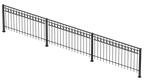 Geländer Belluno als 3D-Modell | Pulverbeschichtet Sonderfarbe RAL 9005 Tiefschwarz