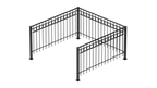 Geländer Belluno als 3D-Modell | Pulverbeschichtet Sonderfarbe RAL 9005 Tiefschwarz