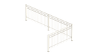Geländer Belluno als 3D-Modell | Pulverbeschichtet Sonderfarbe RAL 9010 Reinweiß