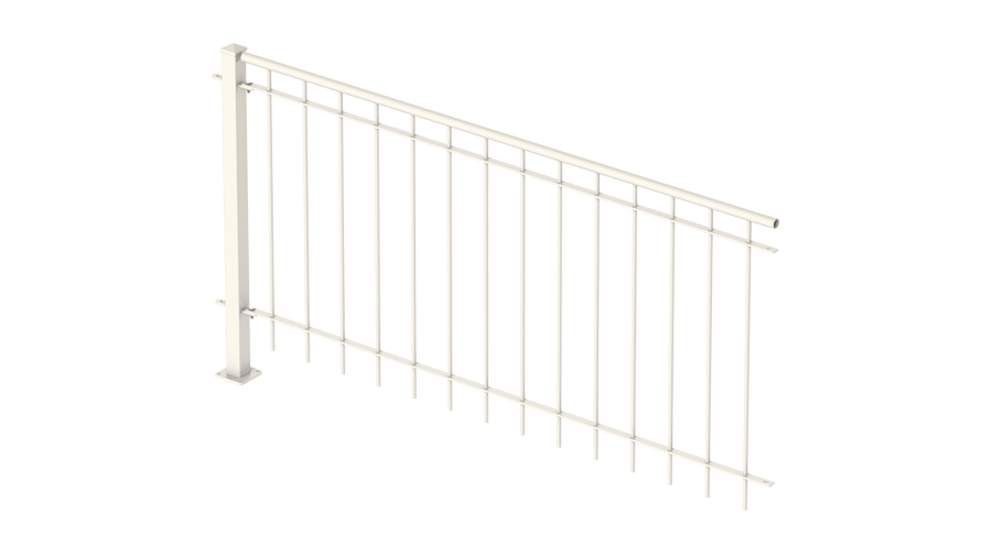 Geländer Ancona als 3D-Modell | Pulverbeschichtet Sonderfarbe RAL 9010 Reinweiß