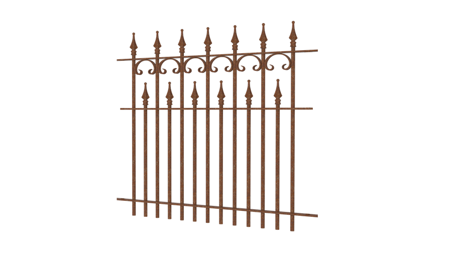 Zaun Lugano 96cm als 3D-Modell | Unbeschichtet