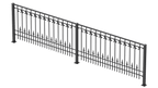 Geländer Lucca als 3D-Modell | Pulverbeschichtet anthrazit
