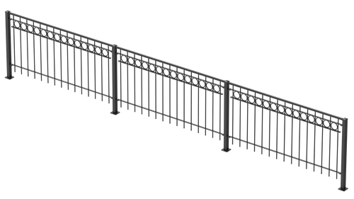 Geländer Belluno als 3D-Modell | Pulverbeschichtet anthrazit