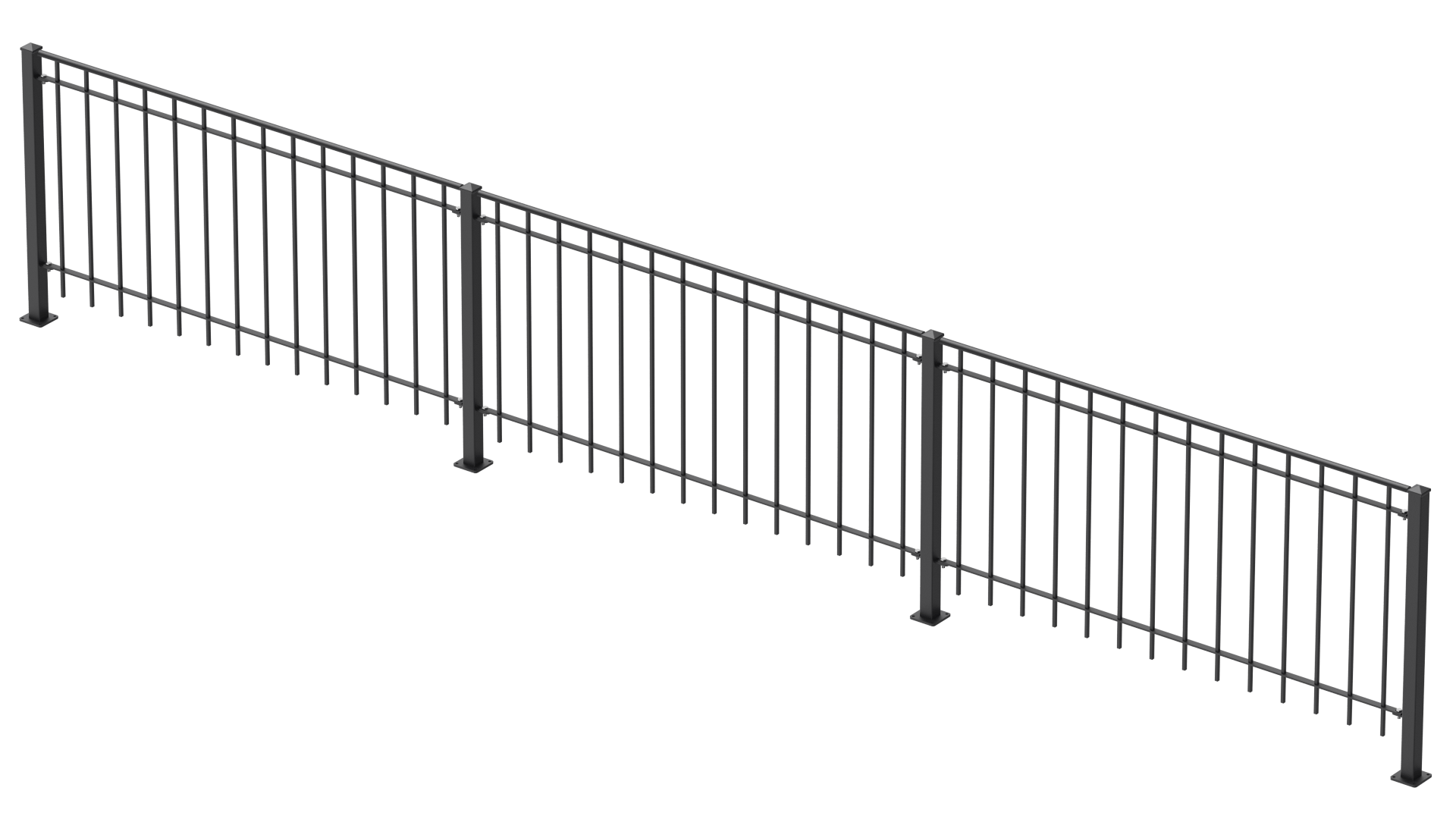 Geländer Padua als 3D-Modell | Pulverbeschichtet anthrazit