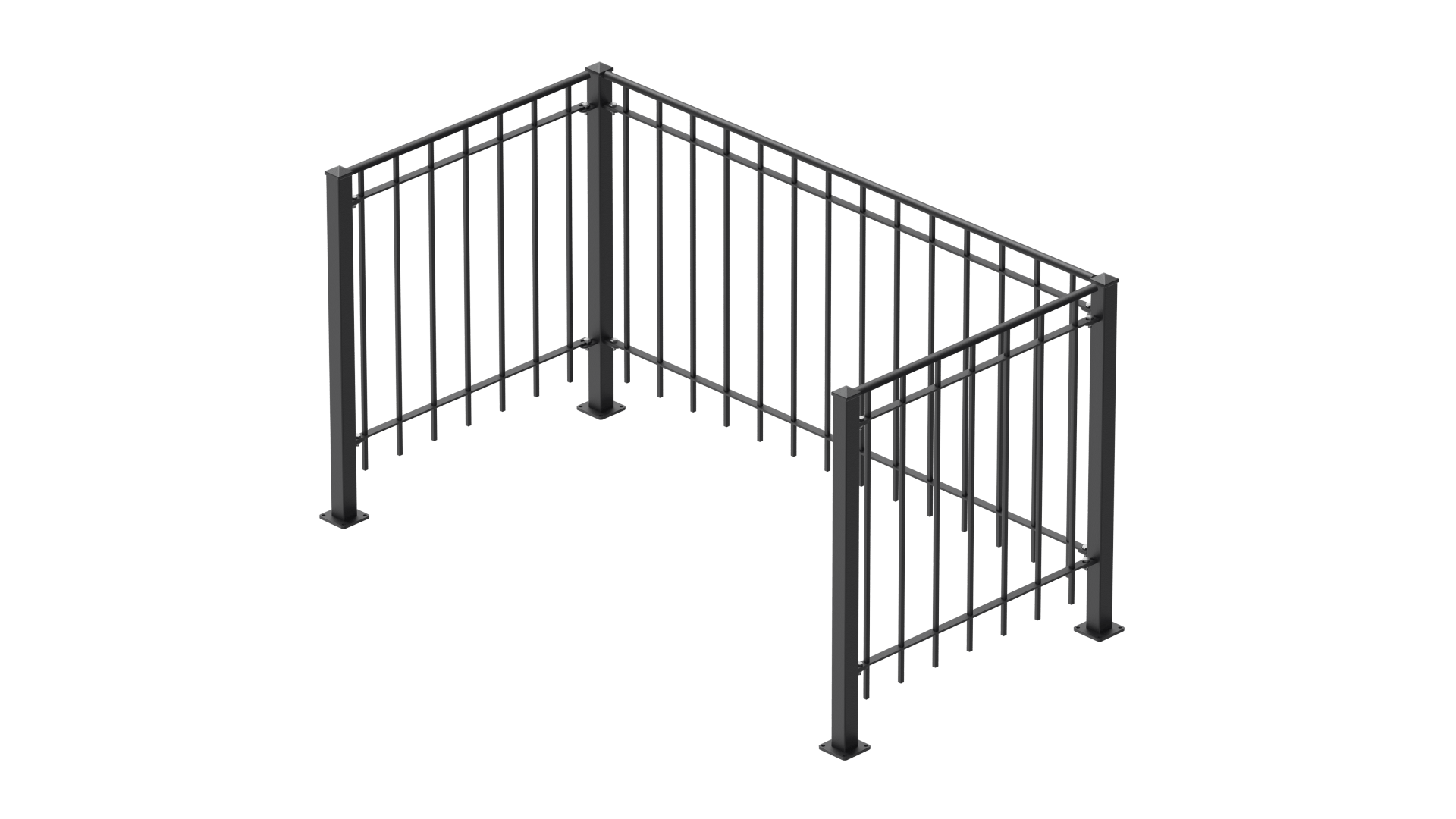 Geländer Padua als 3D-Modell | Pulverbeschichtet anthrazit