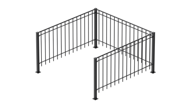 Geländer Padua als 3D-Modell | Pulverbeschichtet anthrazit