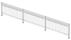 Geländer Belluno als 3D-Modell | Feuerverzinkt