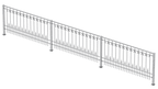 Geländer Lucca als 3D-Modell | Feuerverzinkt