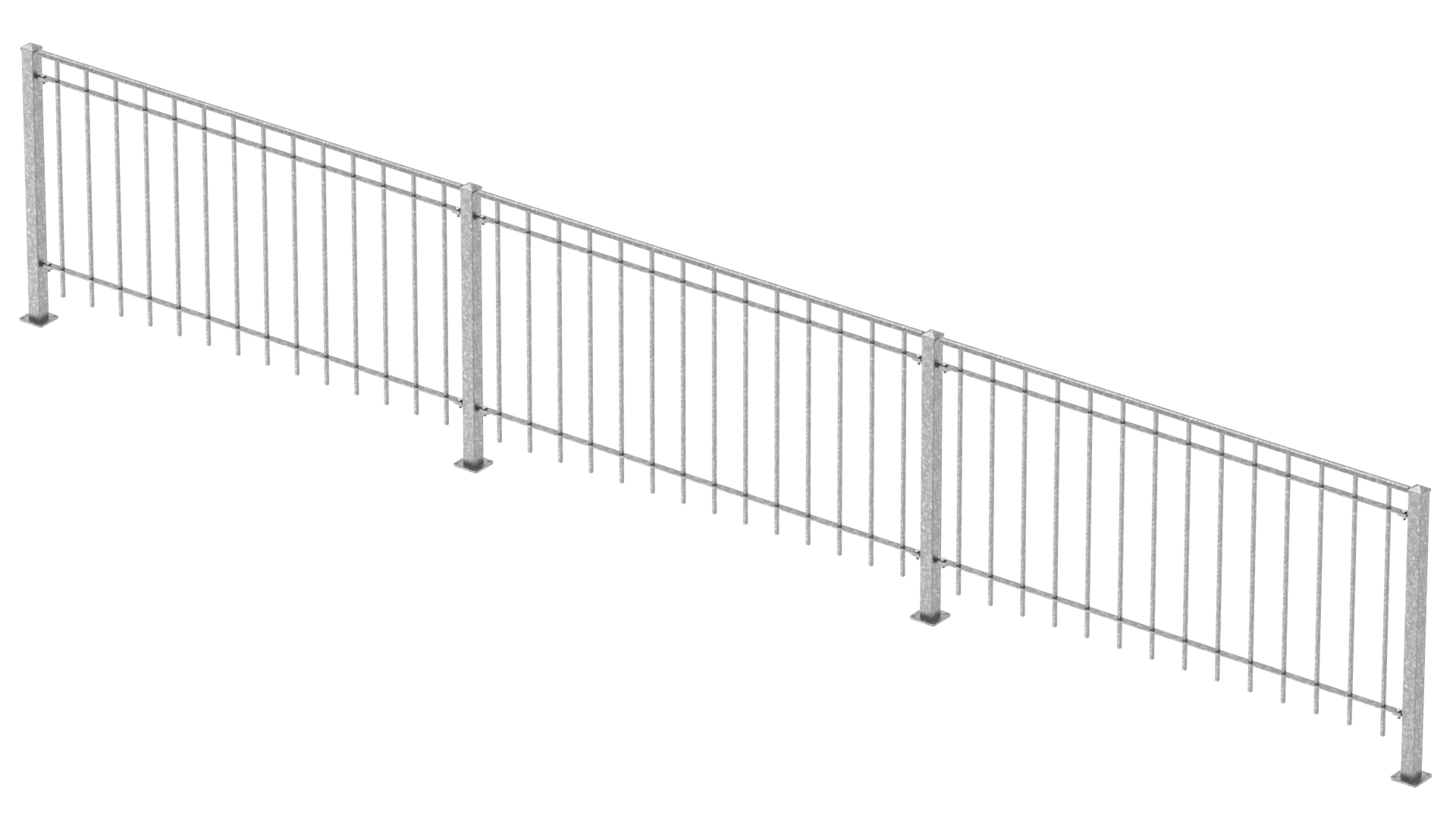 Geländer Padua als 3D-Modell | Feuerverzinkt