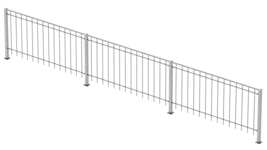 Geländer Padua als 3D-Modell | Feuerverzinkt