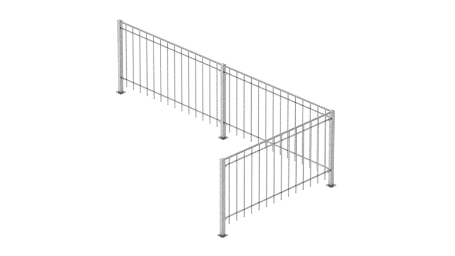 Geländer Padua als 3D-Modell | Feuerverzinkt