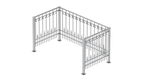 Geländer Lucca als 3D-Modell | Feuerverzinkt