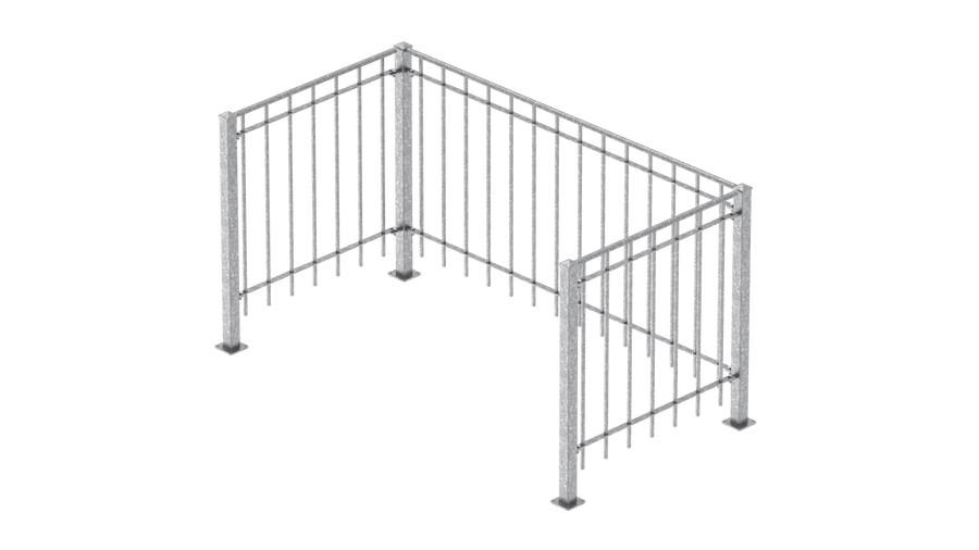 Geländer Padua als 3D-Modell | Feuerverzinkt