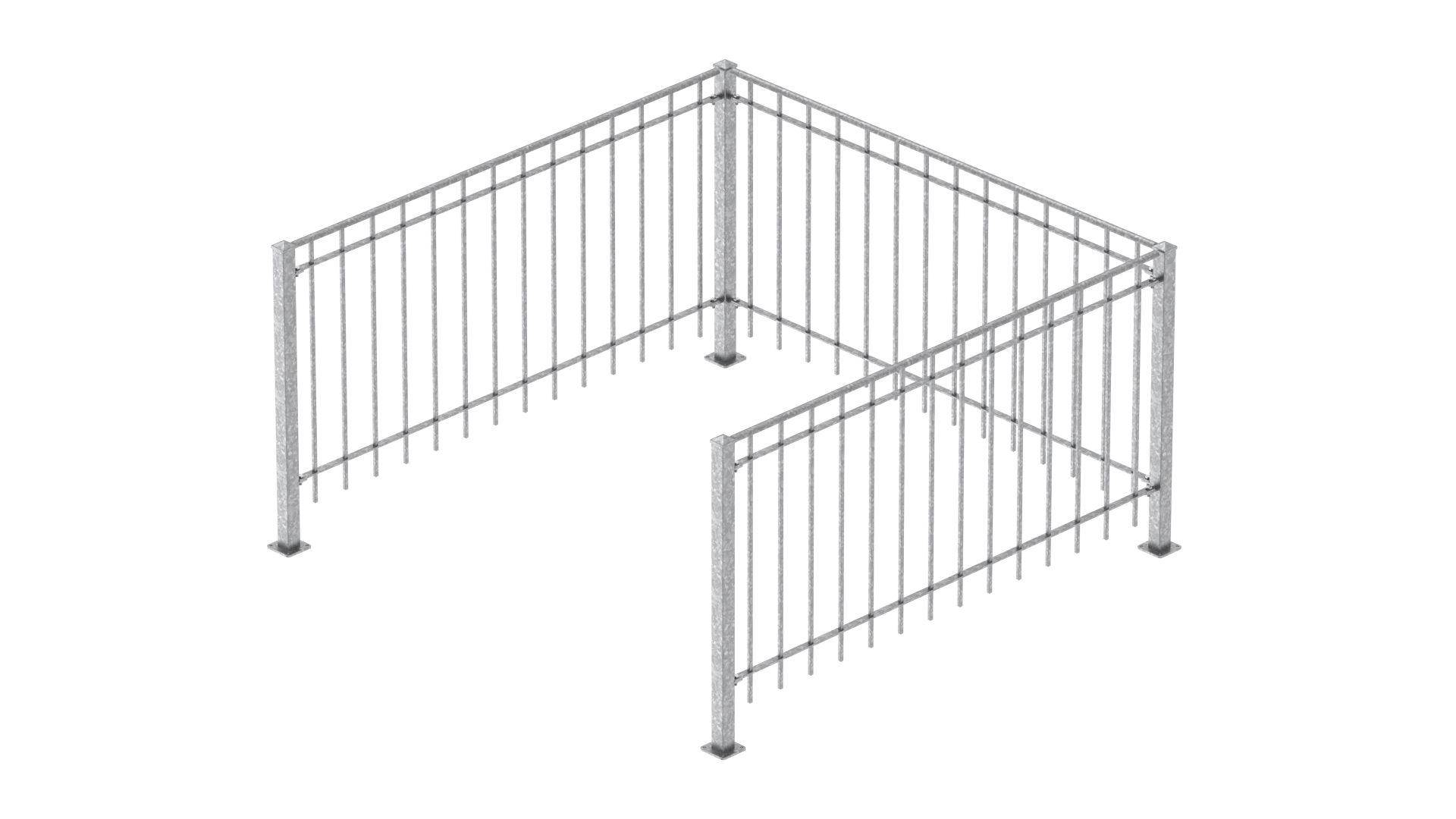 Geländer Padua als 3D-Modell | Feuerverzinkt