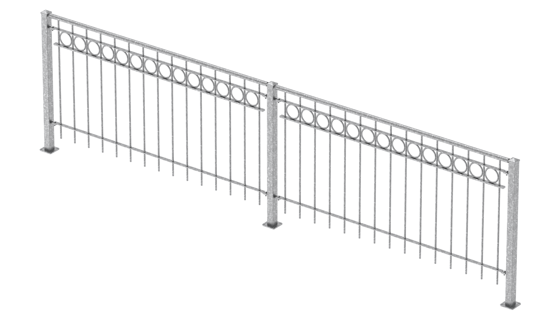 Geländer Belluno als 3D-Modell | Feuerverzinkt
