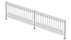 Geländer Lucca als 3D-Modell | Feuerverzinkt