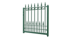 Gartentor Lucca als 3D Modell | Pulverbeschichtet Sonderfarbe RAL 6005 Moosgrün
