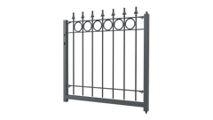 Gartentor Aus Stahl – Verzinkt & Pulverbeschichtet | Komplettset Mit Schloss | Höhe 100 Cm | RAL 7016