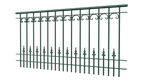 Geländer Lucca als 3D-Modell | Pulverbeschichtet Sonderfarbe RAL 6005 Moosgrün