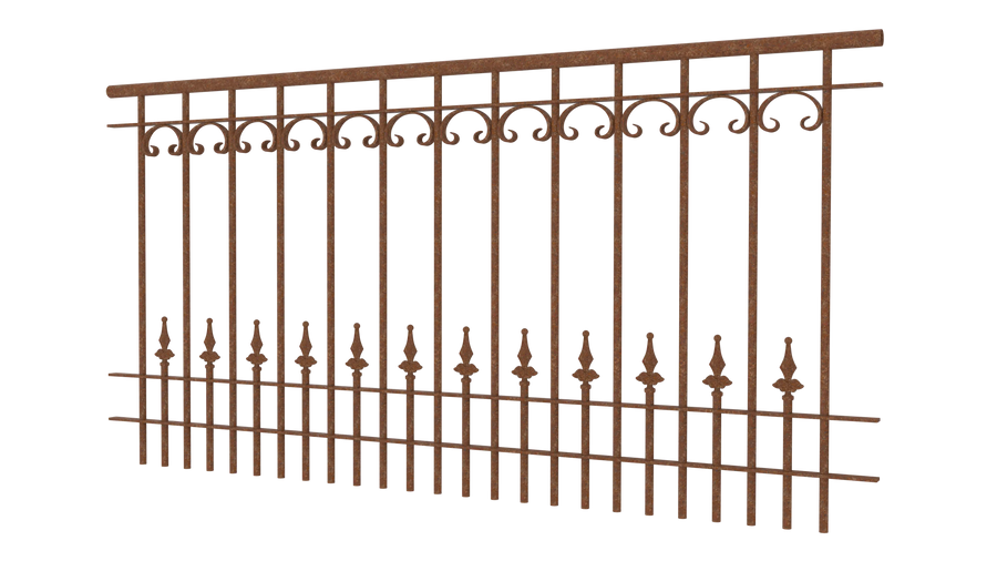 Geländer Lucca als 3D-Modell | Unbeschichtet