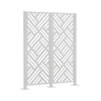 Metallsichtschutz Adda 2er Set zum Aufschrauben als 3D-Modell | Pulverbeschichtet Sonderfarbe RAL 9010 Reinweiß
