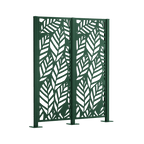 Metallsichtschutz Livenza 2er Set zum Aufschrauben als 3D-Modell | Pulverbeschichtet Sonderfarbe RAL 6005 Moosgrün