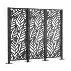 Metallsichtschutz Livenza 3er Set zum Aufschrauben als 3D-Modell | Pulverbeschichtet Sonderfarbe RAL 7016 Anthrazitgrau