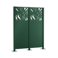 Metallsichtschutz Taro 2er Set zum Aufschrauben als 3D-Modell | Pulverbeschichtet Sonderfarbe RAL 6005 Moosgrün