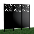 Metallsichtschutz Taro 3er Set zum Einbetonieren 3D Modell | Pulverbeschichtet Sonderfarbe RAL 9005 Tiefschwarz