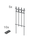 Steckzaun Belluno als Set in pulverbeschichtet Sonderfarbe RAL 7016 Anthrazitgrau als 3D-Modell
