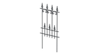 Steckzaun Lucca in pulverbeschichtet Sonderfarbe RAL 7016 Anthrazitgrau als 3D-Modell