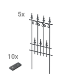 Steckzaun Lucca als Set in pulverbeschichtet Anthrazit als 3D-Modell