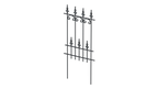 Steckzaun Lucca in pulverbeschichtet Anthrazit als 3D-Modell