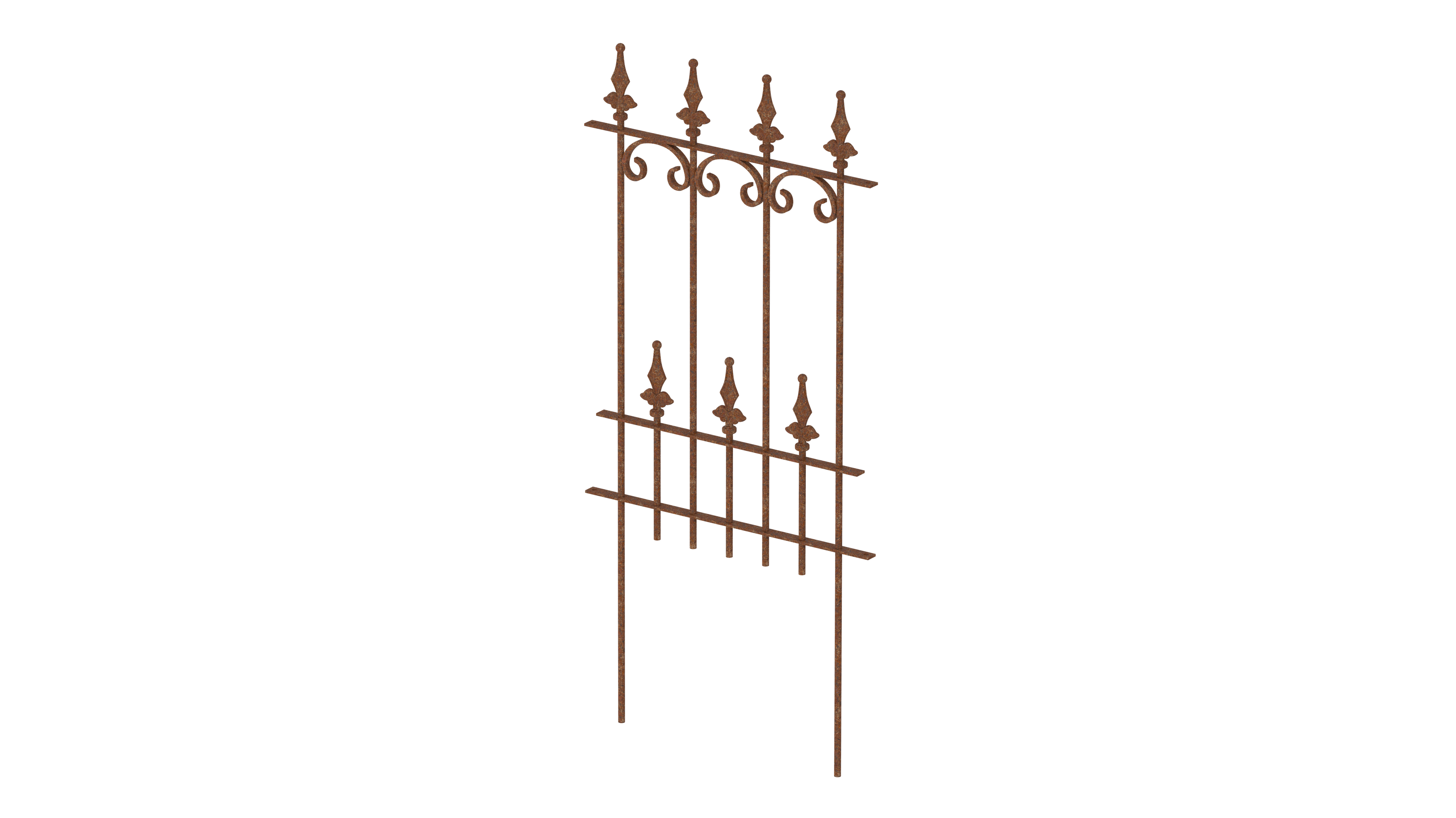 Steckzaun Lucca in unbeschichtet als 3D-Modell