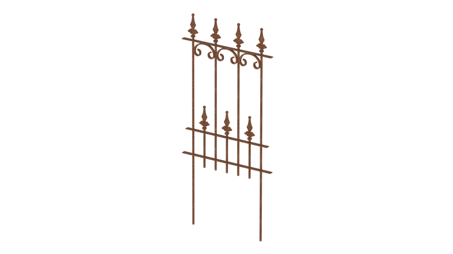 Steckzaun Lucca in unbeschichtet als 3D-Modell