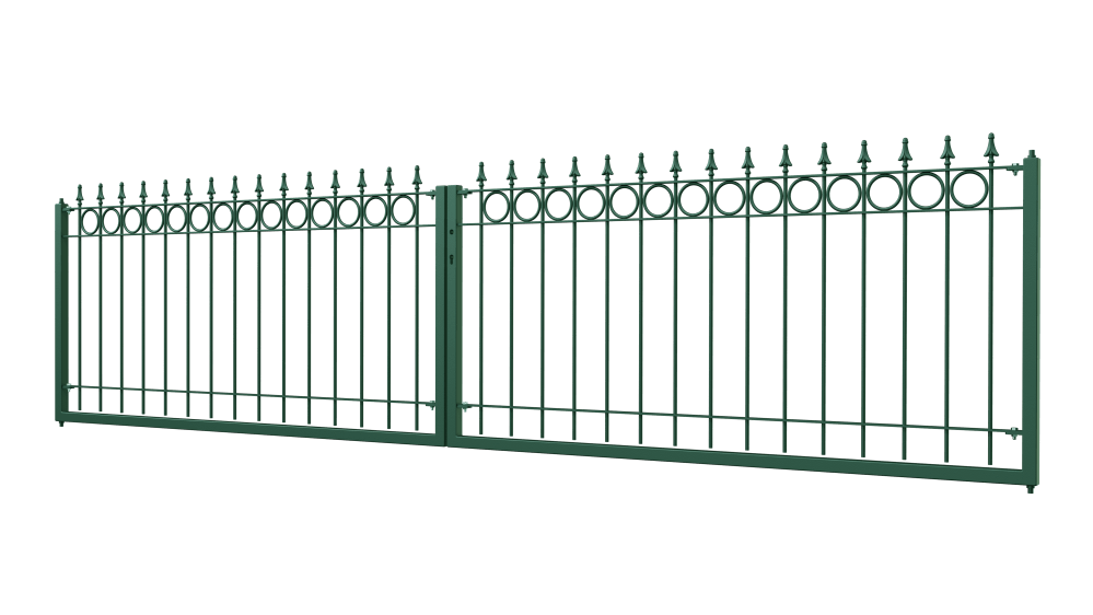 Tor Belluno 3D Modell | Pulverbeschichtete Sonderfarbe RAL 6005 Moosgrün
