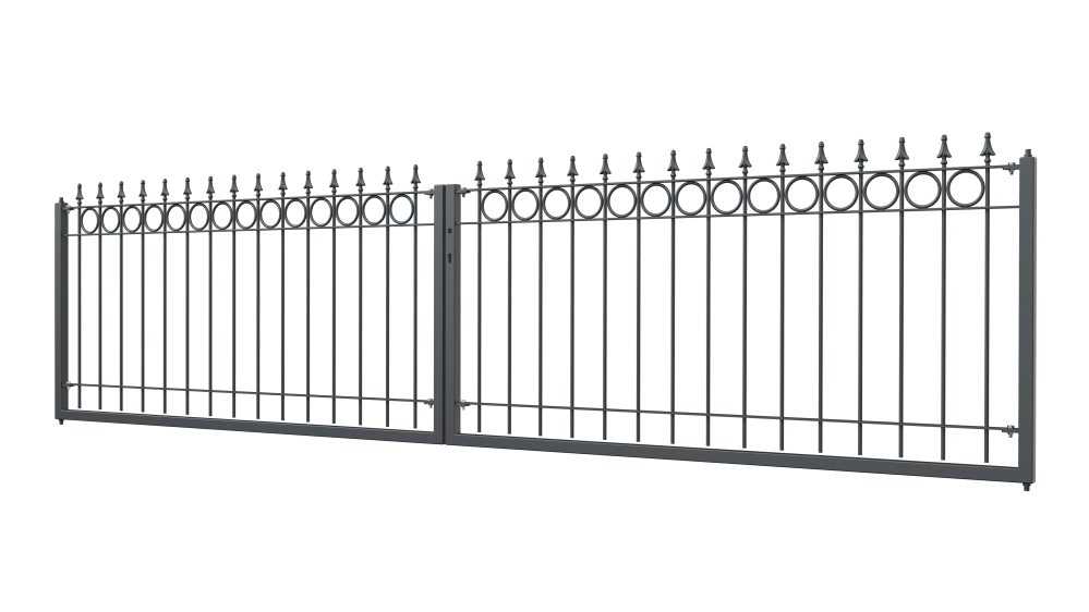 Tor Belluno 3D Modell | Pulverbeschichtete Sonderfarbe RAL 7016 Anthrazitgrau
